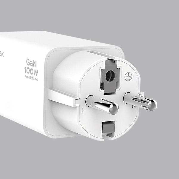  스마텍 100W GAN PD 접지 플러그 3포트 멀티 초고속 충전기 STQC-Anti100W