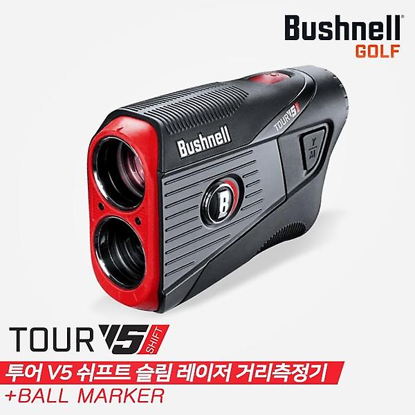  [카네정품]2021 부쉬넬 투어 V5 쉬프트 슬림(TOUR V5 SHIFT SLIM) 레이저형 거리측정기[블랙&레드]