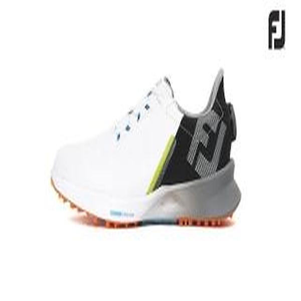  2022 풋조이 FJ 플로우(FJ FLOW) 스파이크리스 보아 골프화[55448/W/화이트+블랙+오렌지][남성용][10mm 큼]