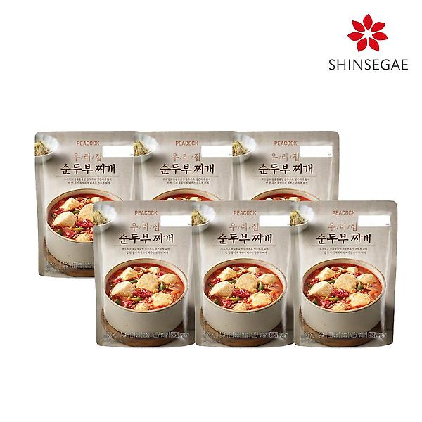  [피코크] 우리집 순두부찌개 500g x 6팩