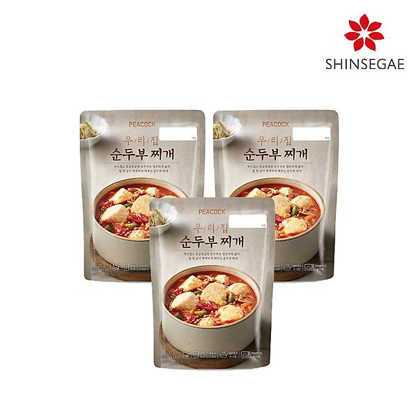  [피코크] 우리집 순두부찌개 500g x 3팩