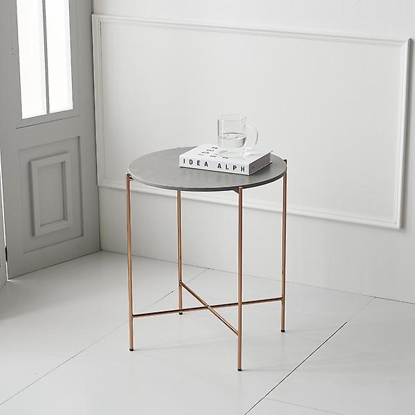  아이앤 시에나 450 원형 세라믹상판 사이드테이블 FU