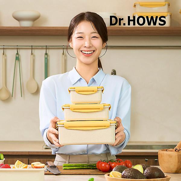  닥터하우스 오래 신선 항균 밀폐용기 채반 3종 세트