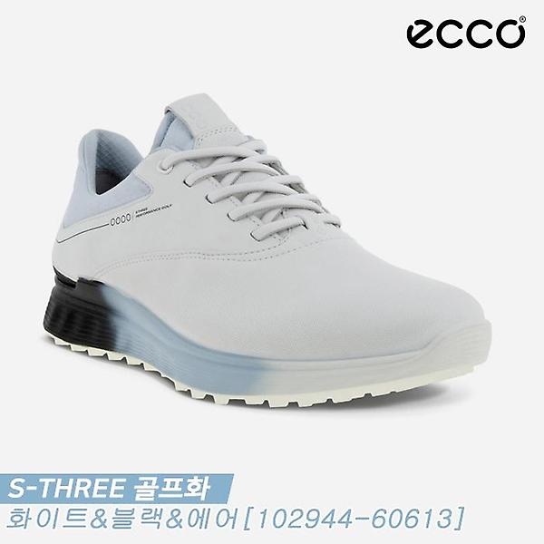  에코 2023 S-쓰리 골프화[화이트 블랙 에어][102944-60613][남성용]