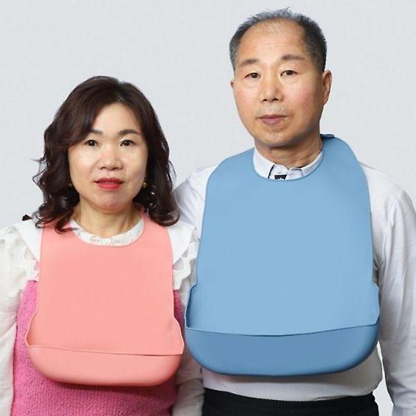  블루대 어르신 방수턱받이 턱받이 요양원 성인용 실리