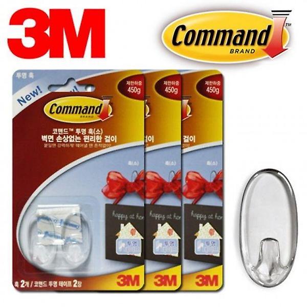  소 투명 후크걸이 6P 3M 타원