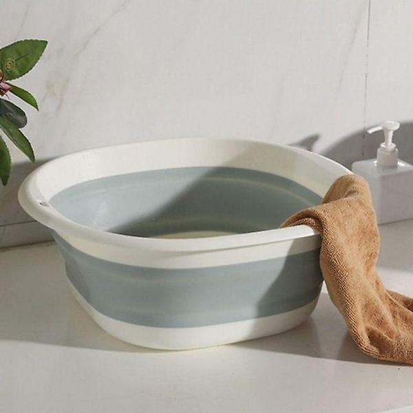  접이식 대야 데일리 사각 둥근 클래식 세수 그레이(대