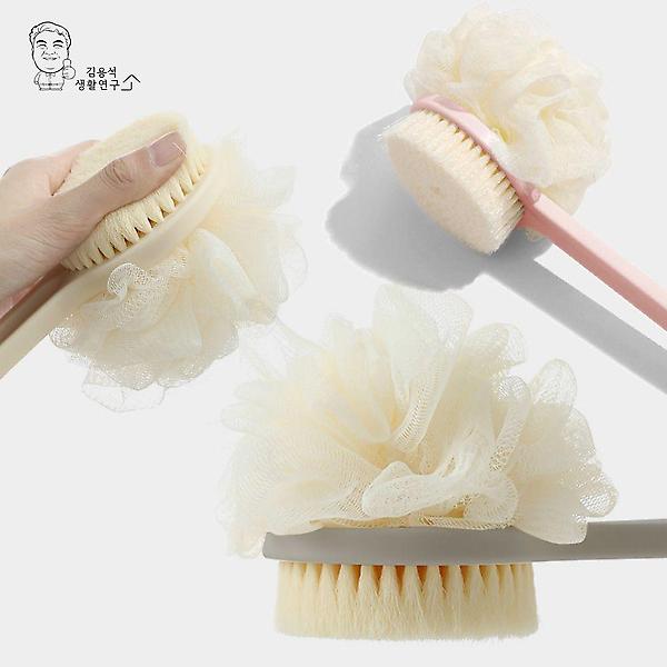  롱 핸들 바디브러쉬 등드름 때밀이 샤워 목욕 마사지