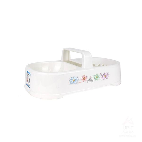  손잡이 비누곽 2칸 빨래비누 보관 거치대