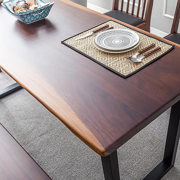  아이앤 리하트 로즈우드 장미원목 4인 식탁 세트 의자형 우드슬랩 IK