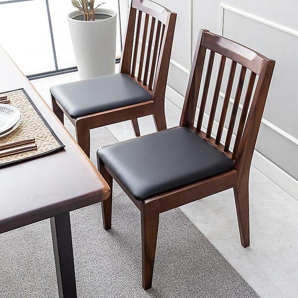  아이앤 리하트 로즈우드 장미원목 4인 식탁 세트 의자형 우드슬랩 IK