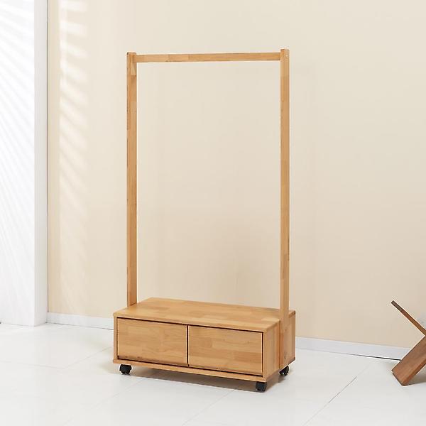  아이앤 엘다 원목 800 이동식 행거 WT