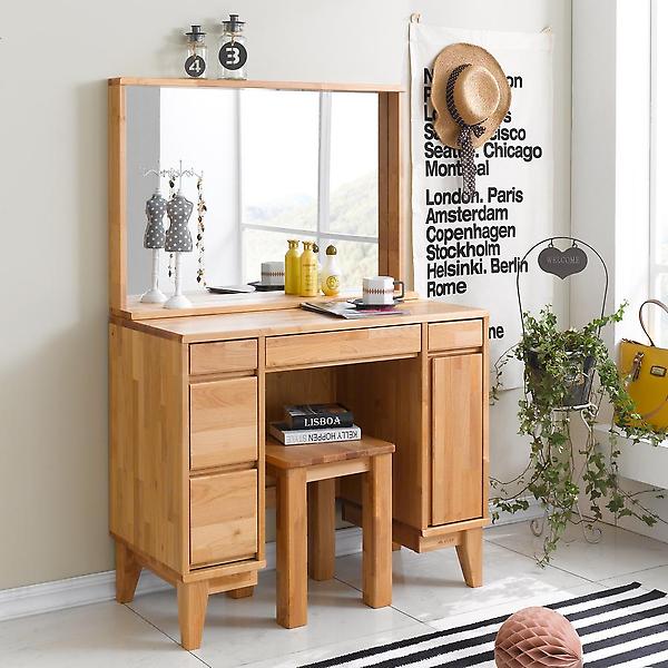  아이앤 리안엘다원목광폭서랍형화장대세트WT