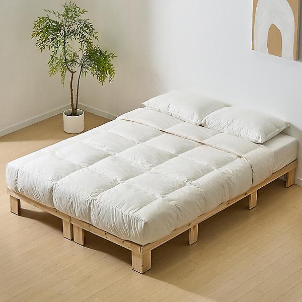  아이앤 르에반 삼나무 평상형 침대 프레임 퀸