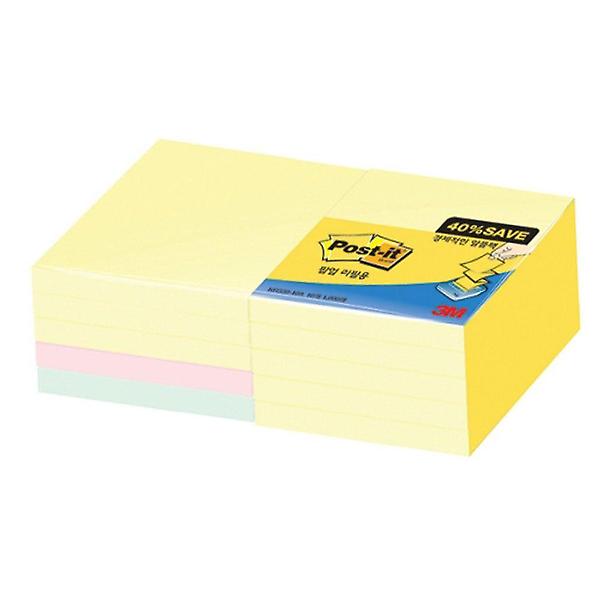  3M 포스트 잇 노트 10A 알뜰팩 76x76mm 1p 접착식