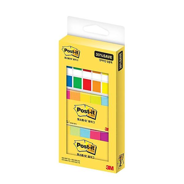  3M 포스트잇 플래그 알뜰팩 세트 (필름 and 종이)