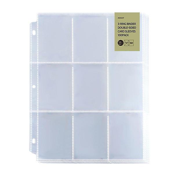  3공 바인더 다이어리 9분할 양면 포카 속지 30매