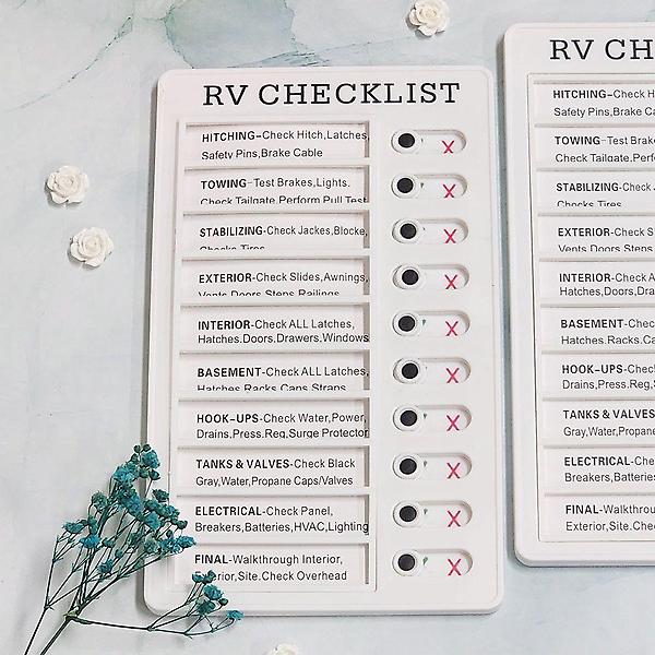  플라스틱 체크 리스트 보드 캠핑카 점검표