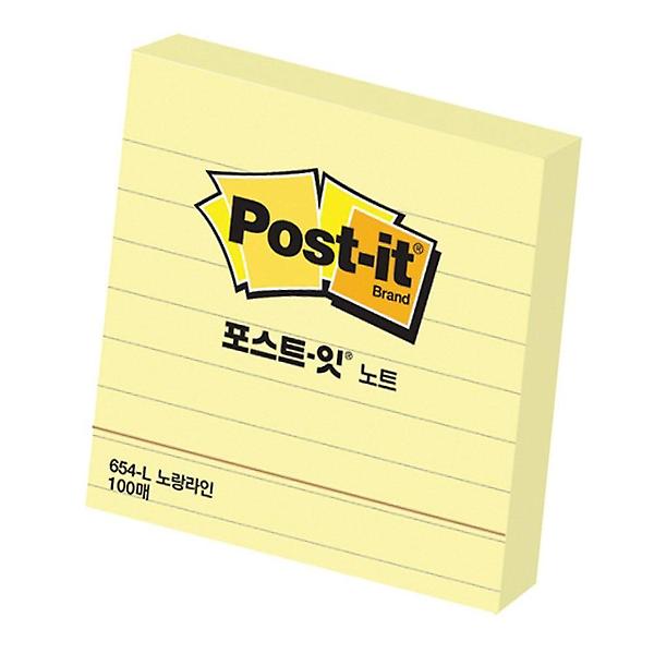  3M 포스트 잇 노트 L 라인 1p 접착식 메모장 노트