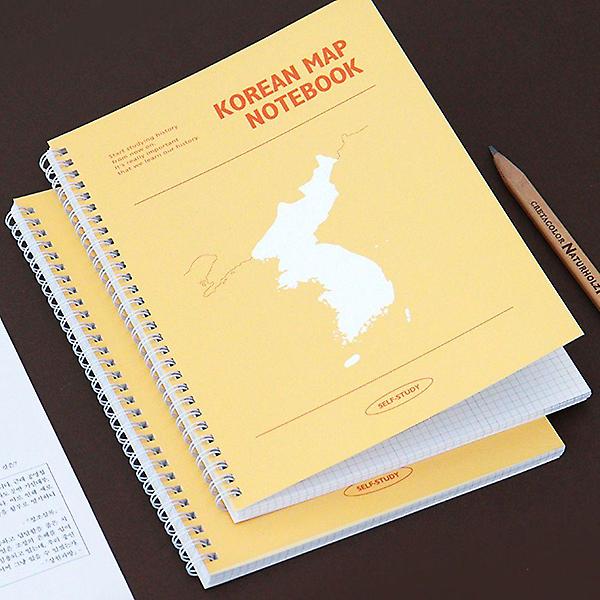  노트 한국사 지도 한국지도 B5 오렌지 혼자공부