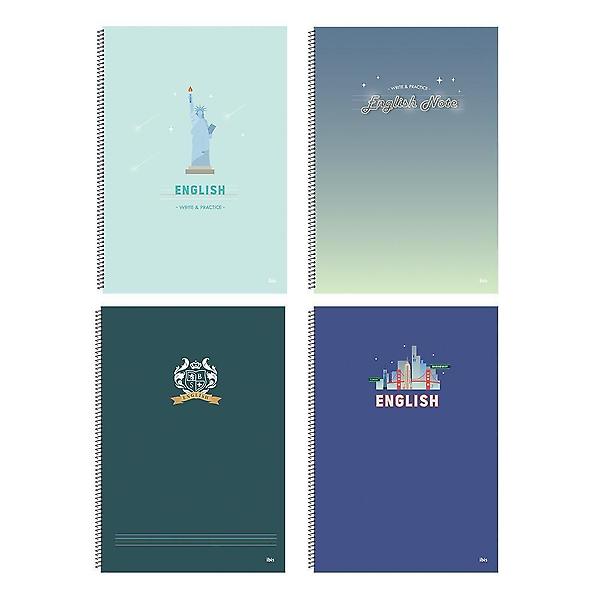  슬림 영어 노트 연습용 공책 메모장 1박스 180개입