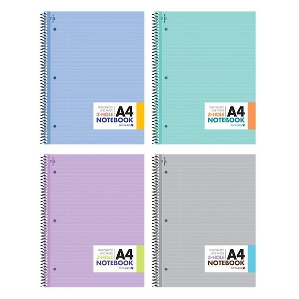 3공 A4사이즈 모닝글로리 절취 스피링노트
