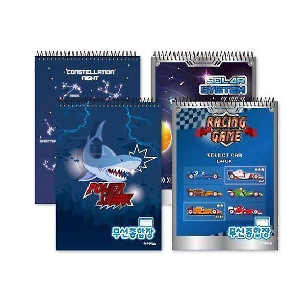  어린이 초등학생 남아 무선 종합장 30매입 랜덤 X3권