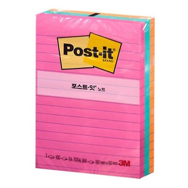  3M 팝티미스틱 라인 포스트잇 일반 점착식 메모지