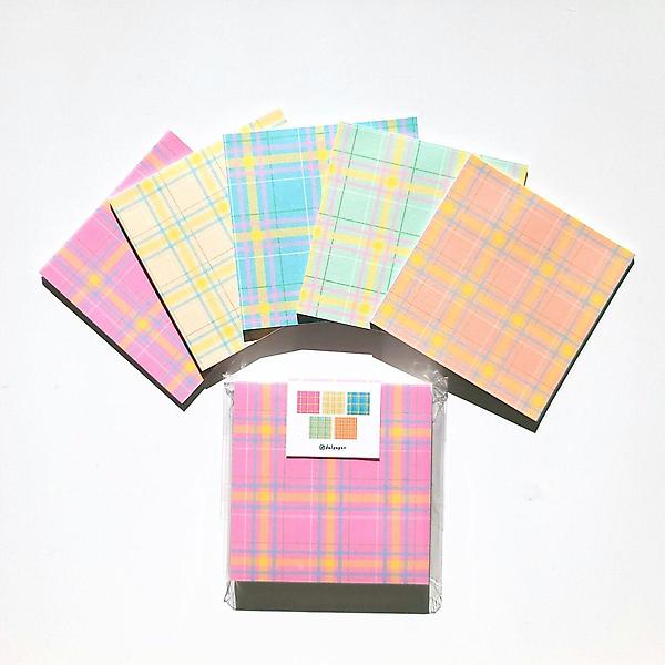  달페이퍼 MIx 패턴 5종 체크 메모패드 떡메모지믹스