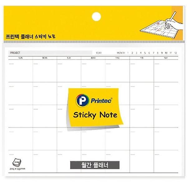  플래너 스티키노트 메모지 월간204x149 PL204M 3개