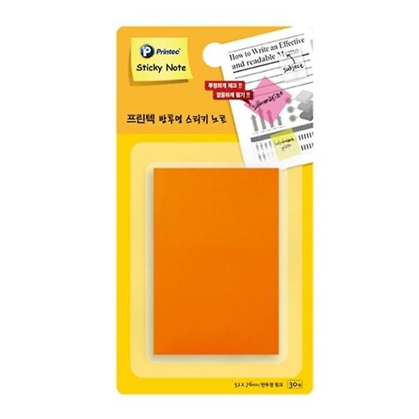  반투명 스티키노트 주황 51x76 30매 18개입