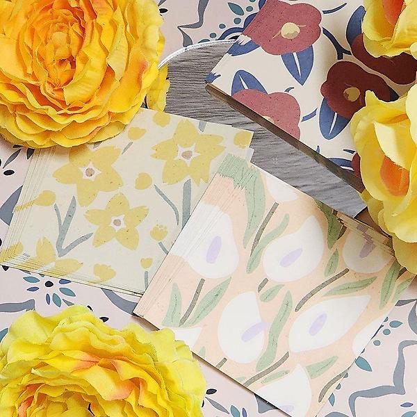  일러스트 메모지 꽃