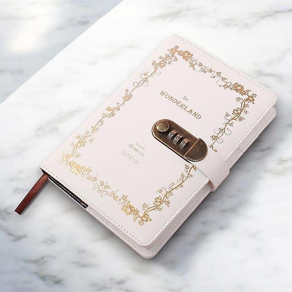  게더릭 비밀번호 다이어리형 노트 (화이트)