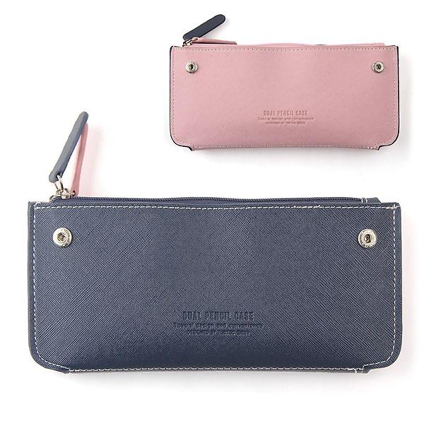  필통 톡톡팬시 듀얼 네이비.핑크 펜슬케이스