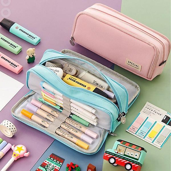  마카롱 투지퍼필통 중고등 대용량필통 안구필통