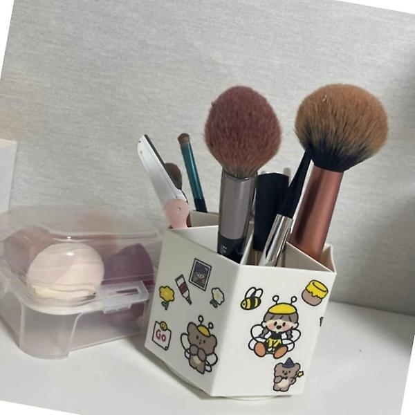  회전 연필꽂이 6구 문구용 화장품 펜트레이