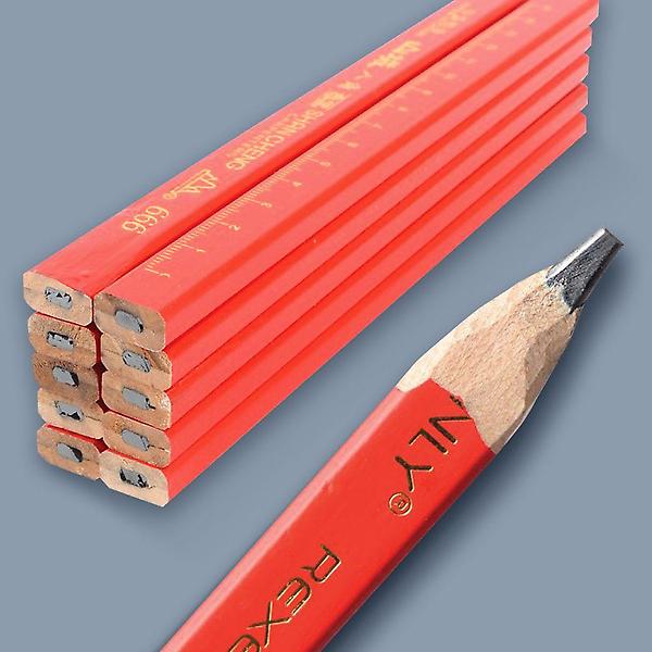  목공용 연필 10P 작업용 네모연필 납작연필 공구연필