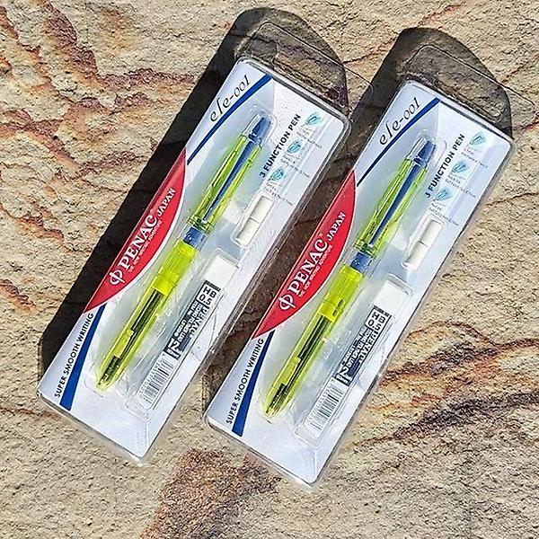  펜아크 일본산 2색볼펜+샤프(심+지우개 ) 멀티펜 2개