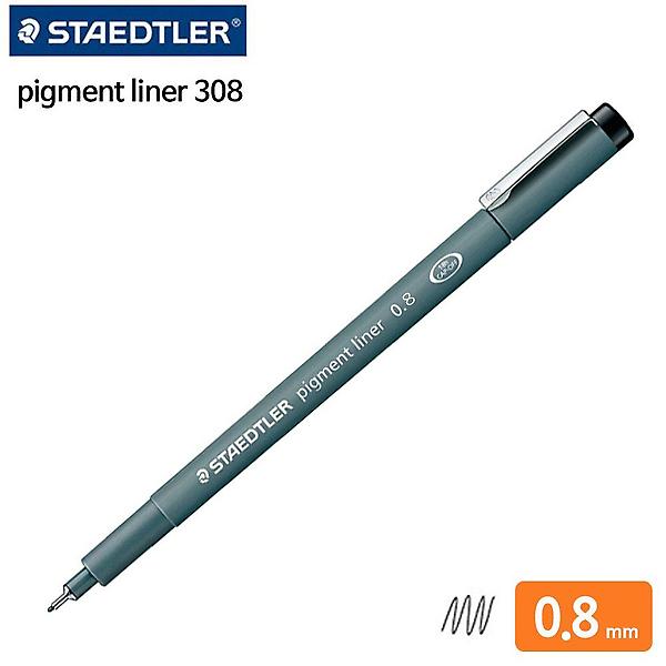  피그먼트 1다스 308 0.8mm 라이너 스테들러 10개입