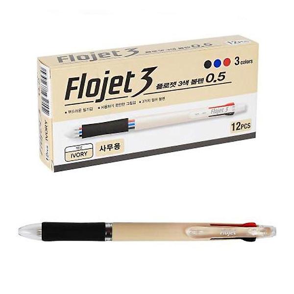  1타 12개입 플로젯 3색 아이보리 볼펜