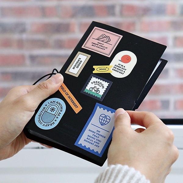  스토리지 티켓북 (56포켓. 스티커 4장) (블랙)