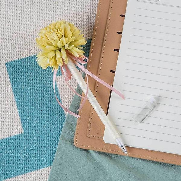  플라워 볼펜 장식 기념 선물 뚜껑 판촉 꽃 중성 고급