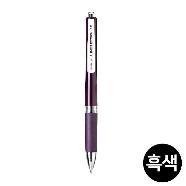 라인1 그래비티 단색 볼펜 0.38 (12개입) 1다스 (흑색)