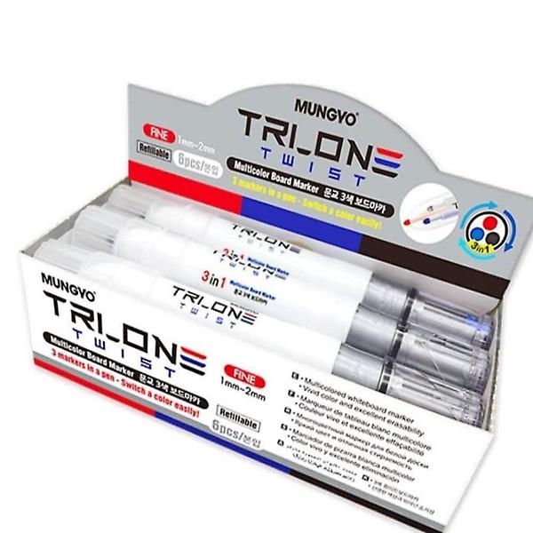  3색 보드마카 6개1세트 학용품 보드펜 문구