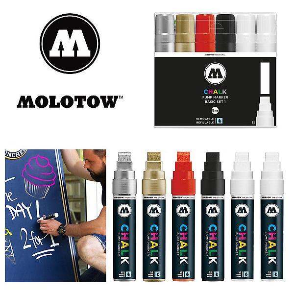  마카펜 no.1 펌프 초크 베이직세트 마커 15mm