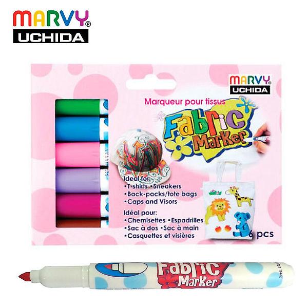  6색 패브릭 B세트 우찌다 문구 마카