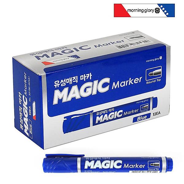  유성 마카 매직마카 12개 문구 청색