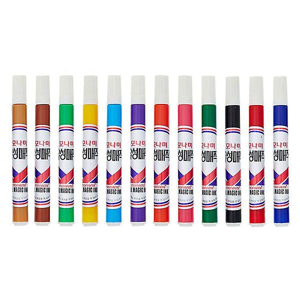  모나미 유성매직 12색 다용도 컬러 유성펜 매직펜