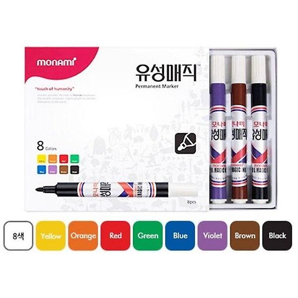  모나미 유성매직 8색세트