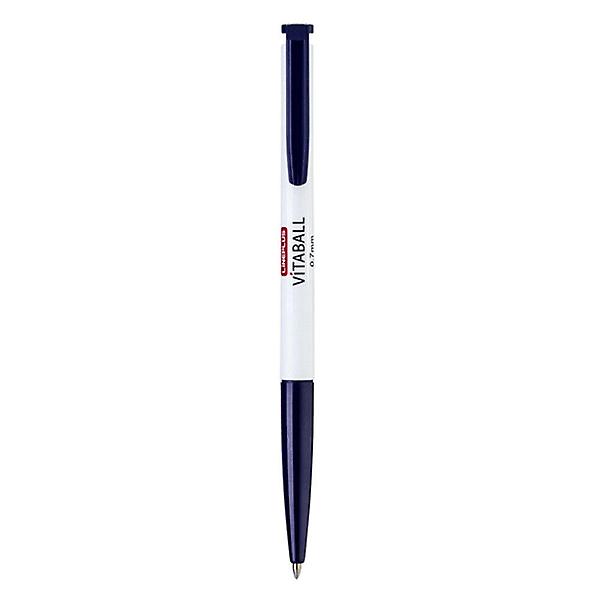  볼펜 비타볼 화이트 0.7mm 청색 12개입 1박스 사무용펜 학생볼펜